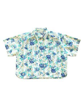 GITANO Vintage 90s Floral Shirt with Pockets